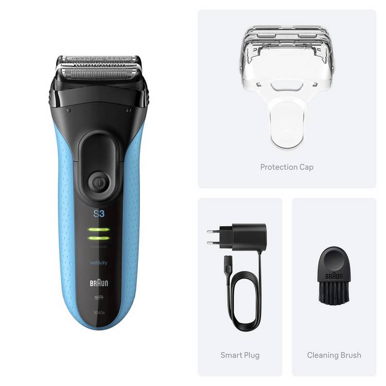 Braun Series 3+ electric shaver 3040S (British brand)