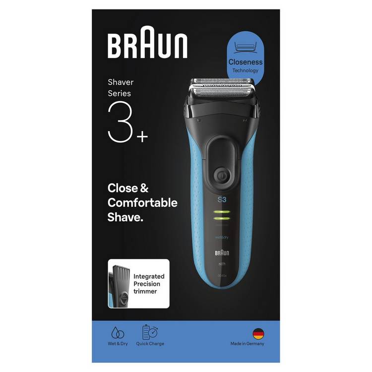 Braun Series 3+ electric shaver 3040S (British brand)