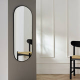 Habitat black pill wall mirror 100x60cm (British brand)