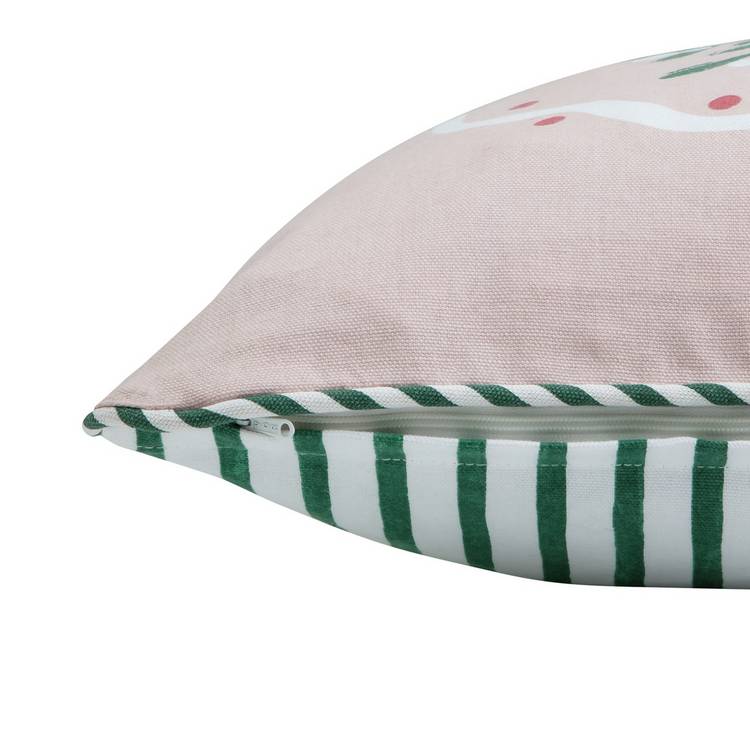 Argos Home pink mistletoe cushion 43cm (British brand)