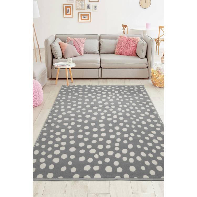 Homemaker spot grey cut pile rug 120x160cm - British product
