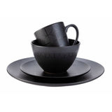 Argos Home Geo Black 16-piece stoneware dinner set, UK version