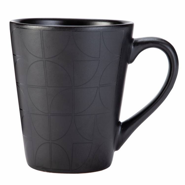 Argos Home Geo Black 16-piece stoneware dinner set, UK version