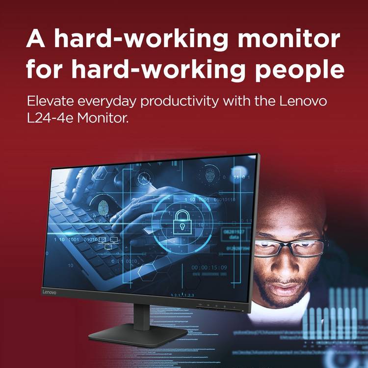 Lenovo L24-4e monitor 23.8in, UK version
