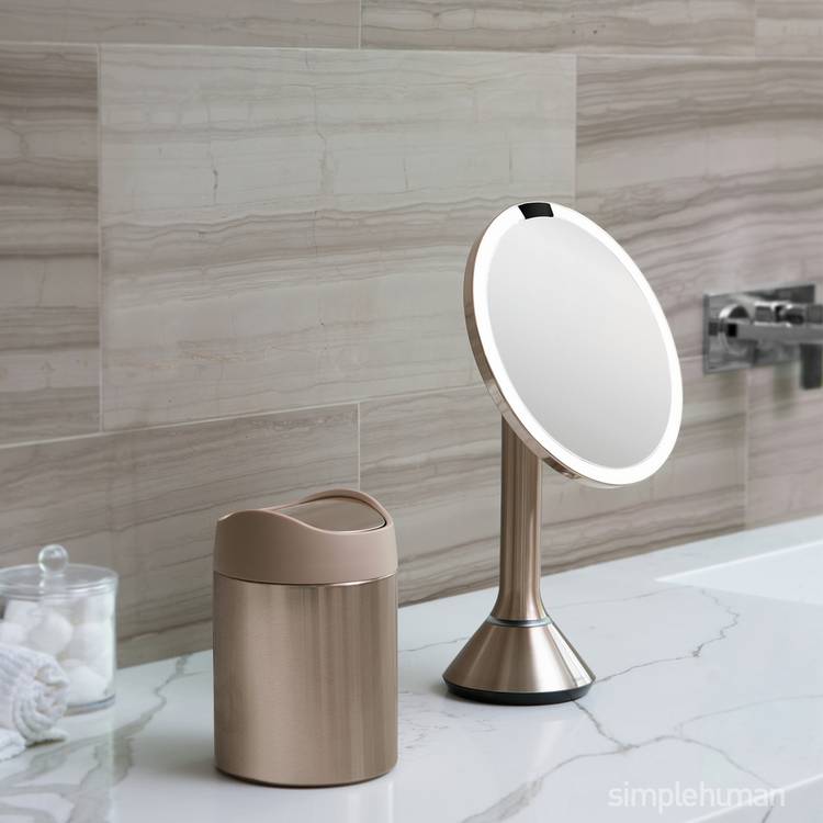 Simplehuman rose gold sensor mirror (British brand)