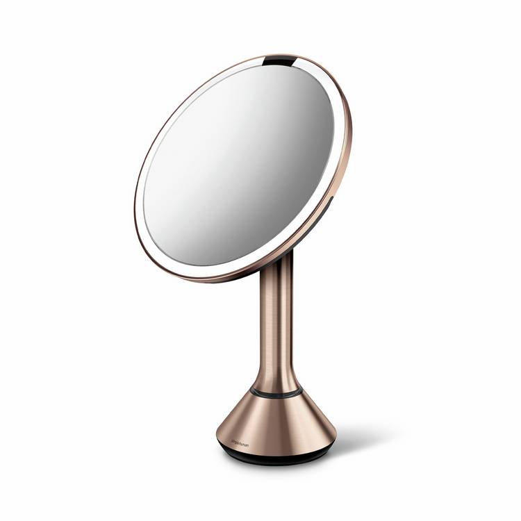 Simplehuman rose gold sensor mirror (British brand)