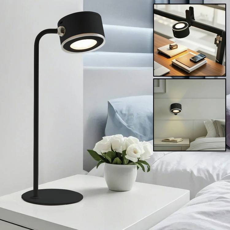 Xtralite Geo magnetic LED table lamp black (British brand)