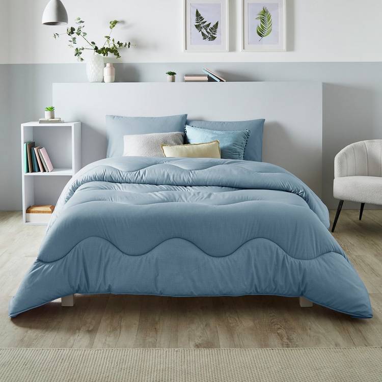 Night Lark twilight linen print duvet single 4.5 tog - British product