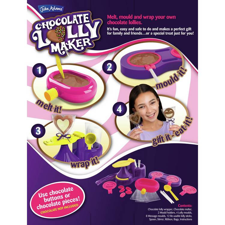 John Adams chocolate lolly maker kit, UK version