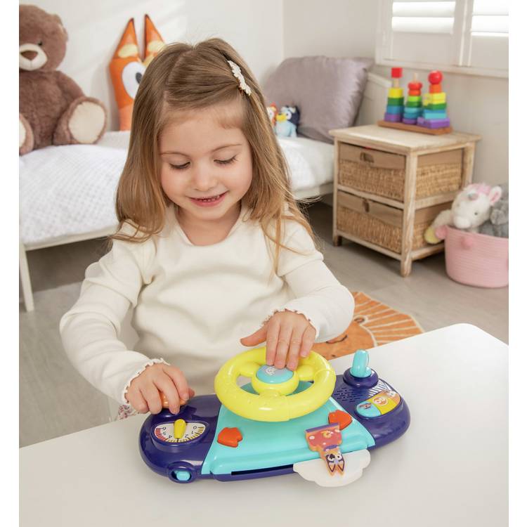 Bluey Driver Dashboard interactive toy steering wheel for toddlers - British product