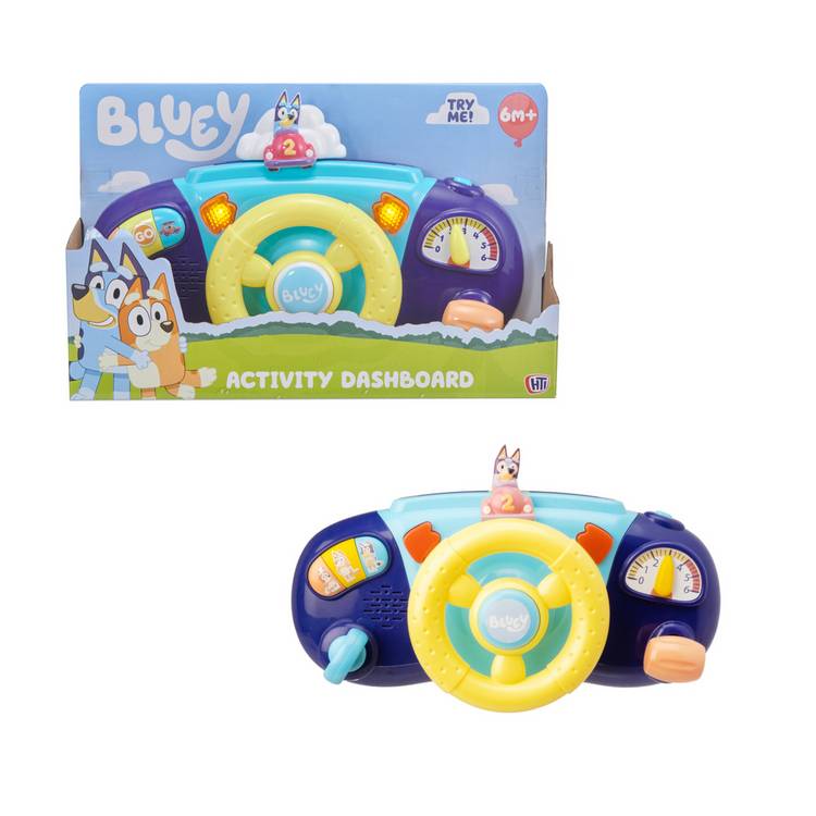 Bluey Driver Dashboard interactive toy steering wheel for toddlers - British product