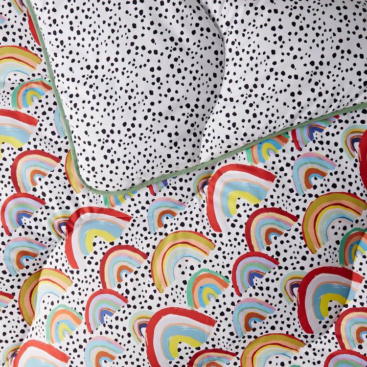 Night Lark Eleanor Bowmer Rainbow duvet set single, imported from the UK