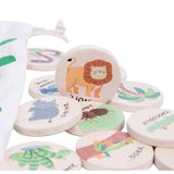 Chad Valley wooden memory game with jungle animals (British brand)