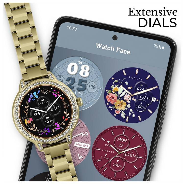 Radley smartwatch gold bracelet Series 33, UK version