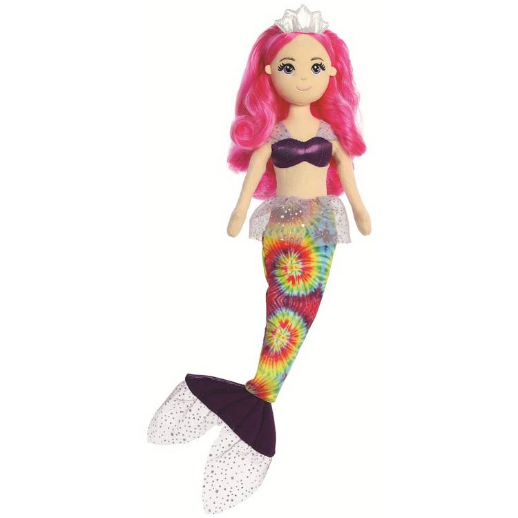 Aurora Melody tie-dye mermaid soft toy 18 inch, UK version