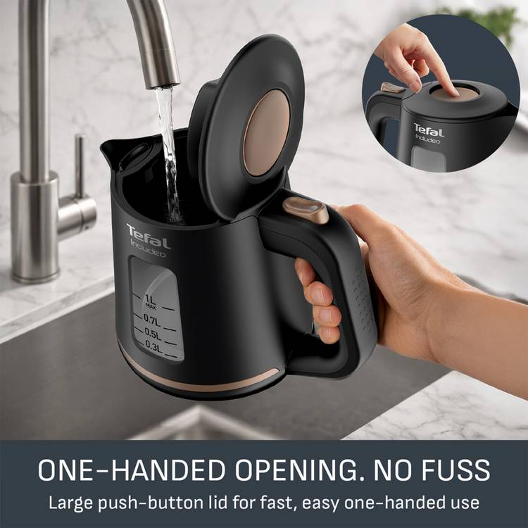 Tefal Includeo Kettle black 1 litre, imported from the UK