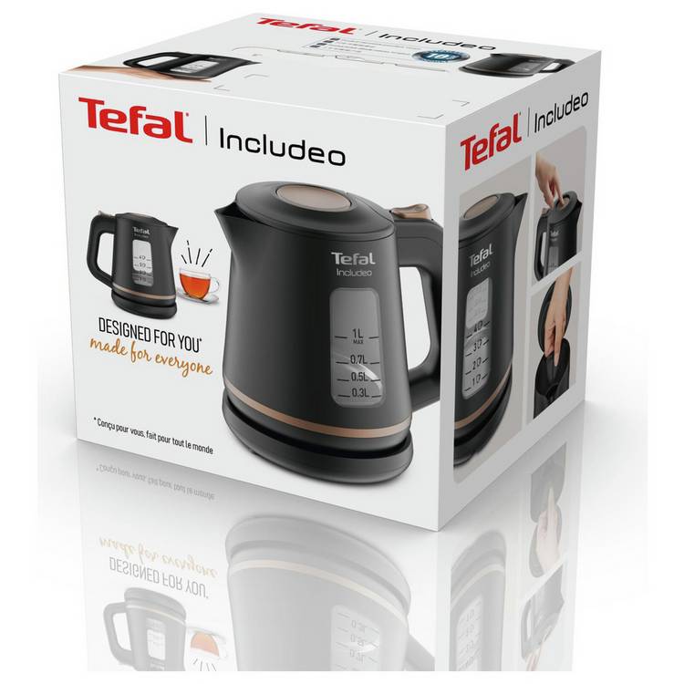 Tefal Includeo Kettle black 1 litre, imported from the UK