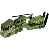 Teamsterz military transporter with helicopter and Humvee (British brand)