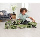 Teamsterz military transporter with helicopter and Humvee (British brand)