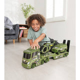 Teamsterz military transporter with helicopter and Humvee (British brand)
