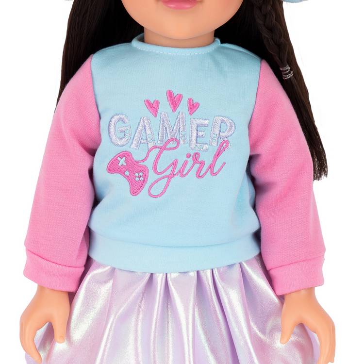 DesignAfriend gamer doll outfit 18 inch - British product