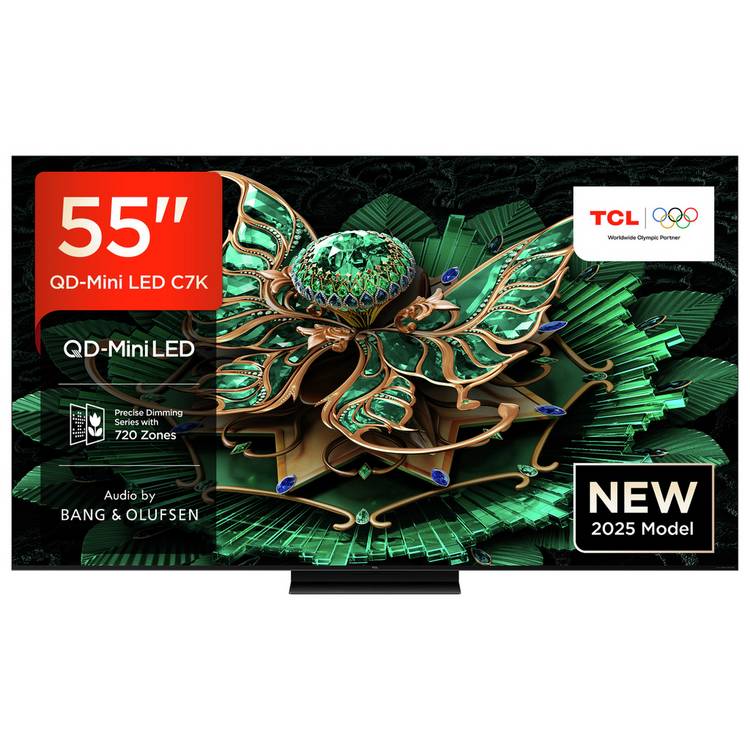 TCL 55C7K 55-inch QD-Mini LED 4K TV (British brand)