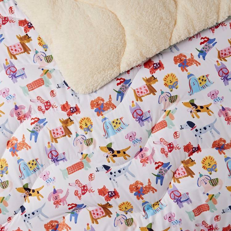 Night Lark Happy Dogs throw blanket 135x200cm, UK version