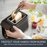 Tefal wide slot 2 slice toaster black - British product