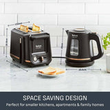 Tefal wide slot 2 slice toaster black - British product