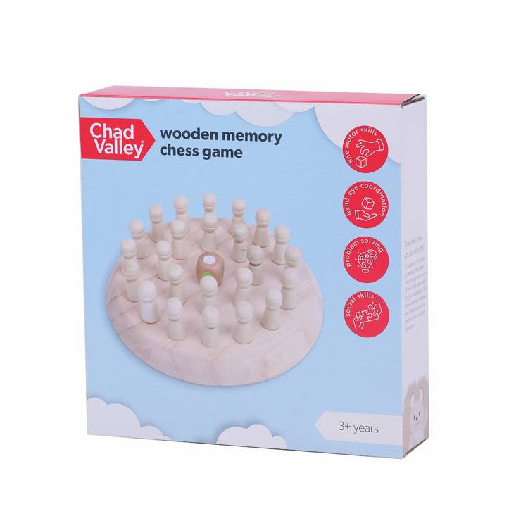Chad Valley wooden memory chess game, imported from the UK