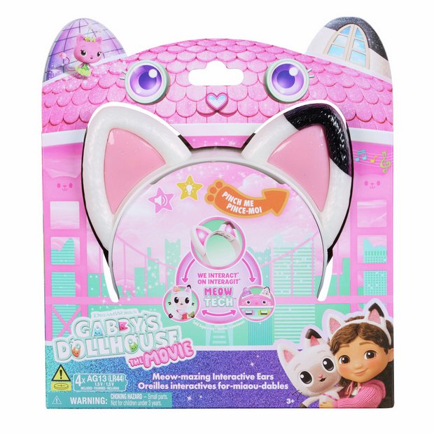 Gabby's Dollhouse Movie Meow-mazing interactive ears headband, imported from the UK