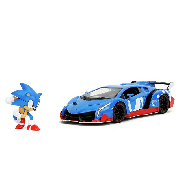 Jada die-cast car Sonic Lamborghini Veneno 1:24 scale - British product
