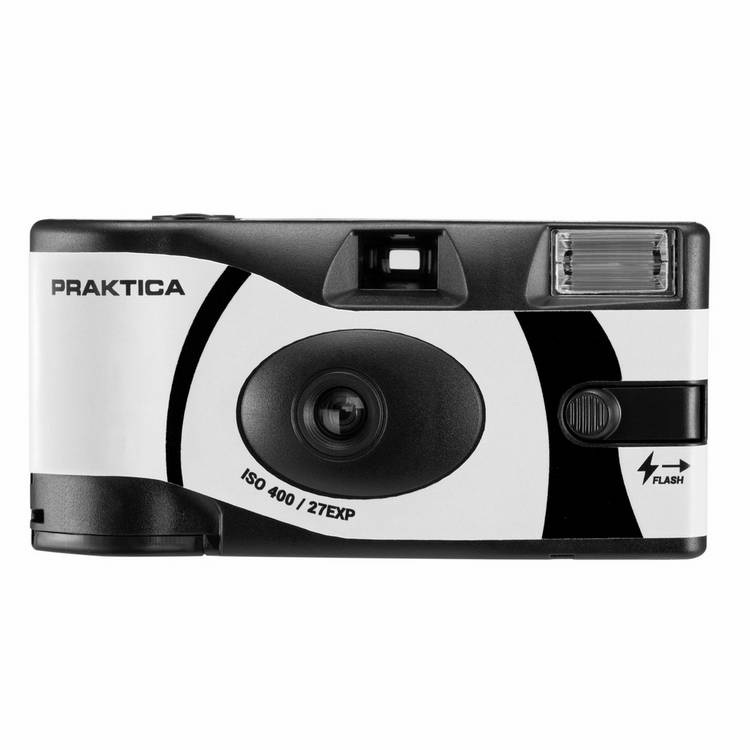 Praktica disposable camera black and white 35mm film pack of 2 - British product