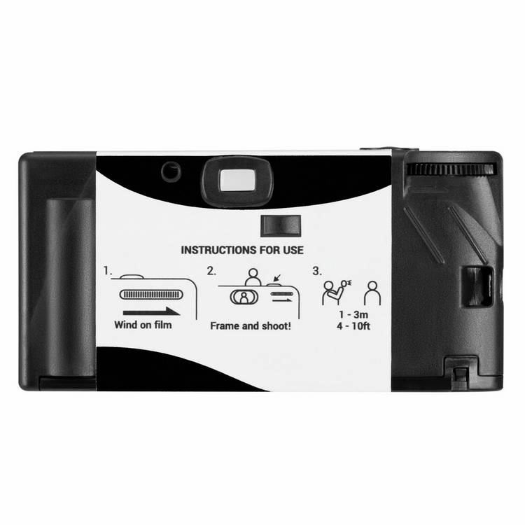 Praktica disposable camera black and white 35mm film pack of 2 - British product