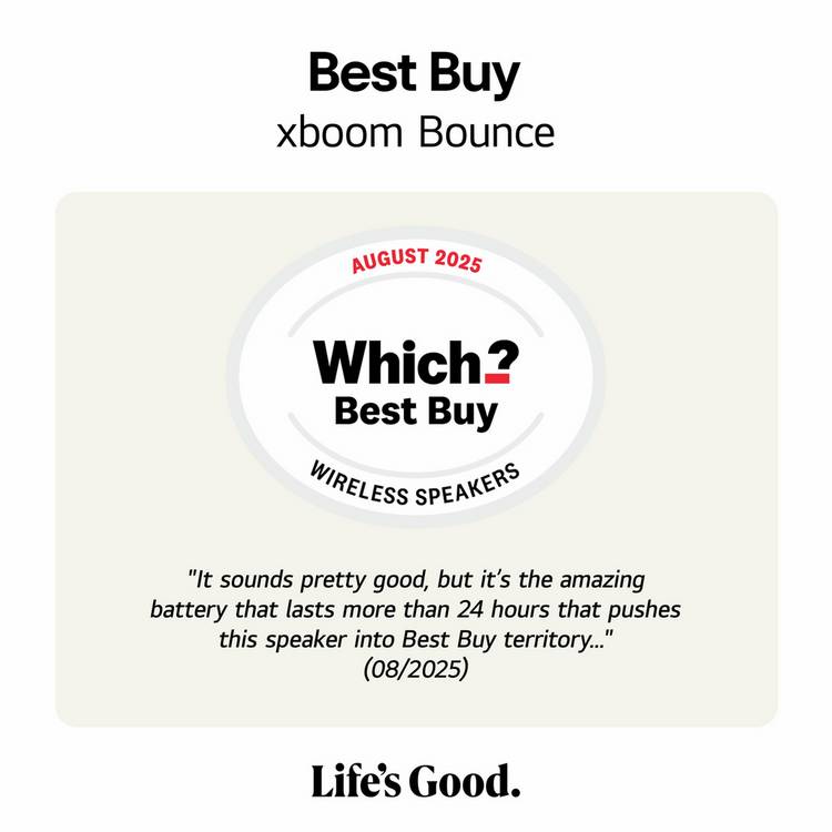LG xboom Bounce portable Bluetooth speaker black, UK version