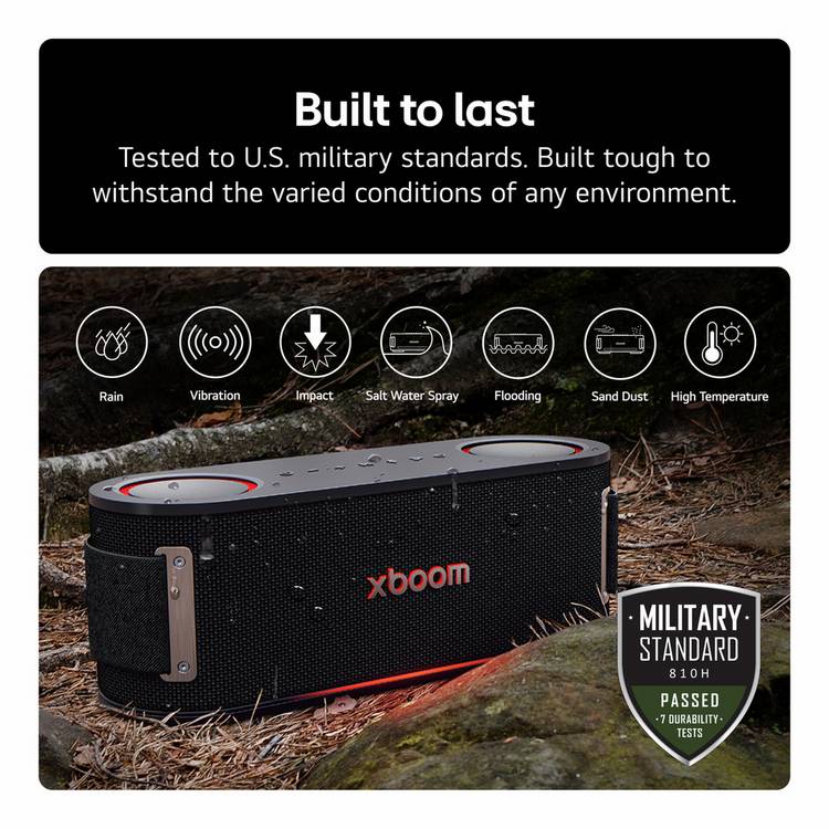 LG xboom Bounce portable Bluetooth speaker black, UK version
