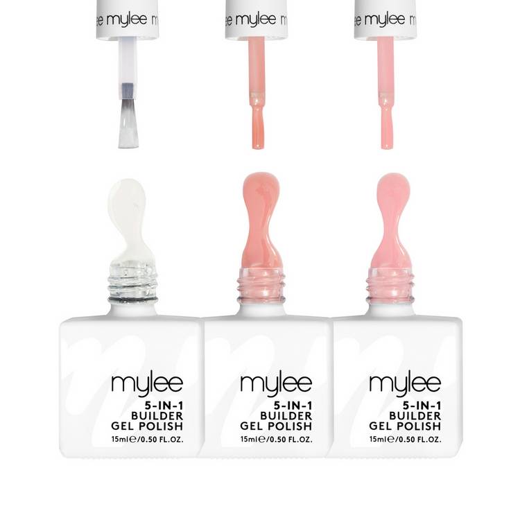 Mylee 5 in 1 Builder Gel Just Peachy Trio, imported from the UK