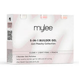 Mylee 5 in 1 Builder Gel Just Peachy Trio, imported from the UK