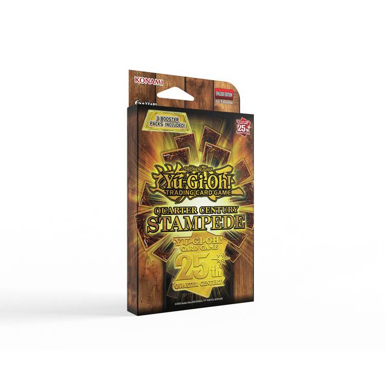 Yu-Gi-Oh! Quarter Century Stampede 3 Pack trading cards, imported from the UK