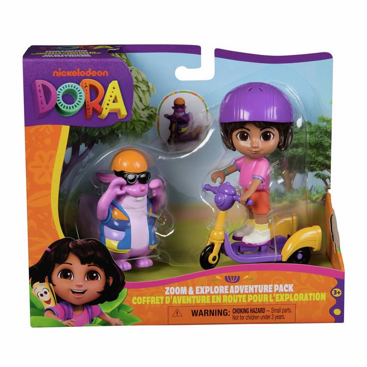 Dora Zoom and Explore Adventure Figure Pack, imported from the UK
