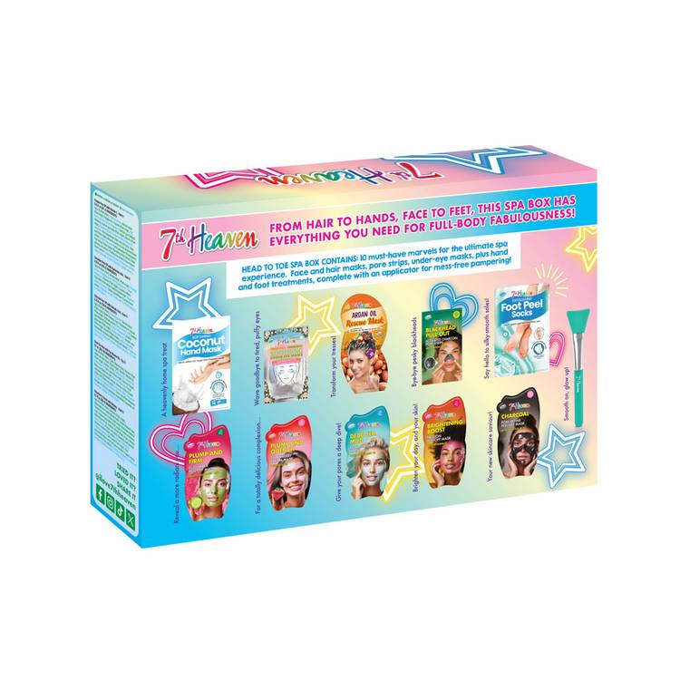 7th Heaven Head To Toe Spa Set 12 treatments (British brand)