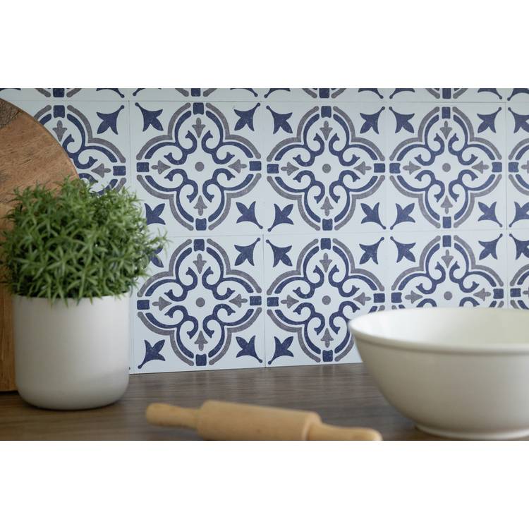 D-C-Fix Jamila Blue peel and stick wall tiles 15cm - British product