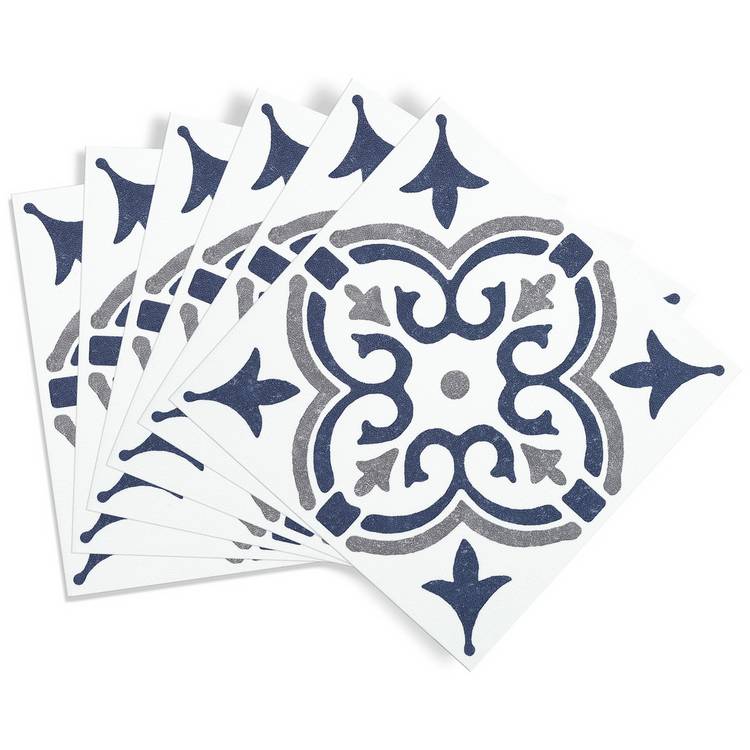D-C-Fix Jamila Blue peel and stick wall tiles 15cm - British product