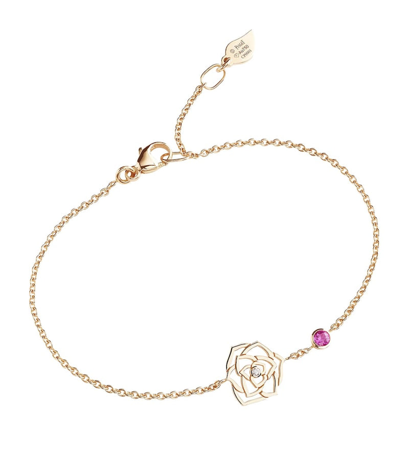 Piaget rose gold diamond sapphire rose bracelet - British product