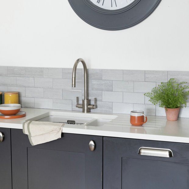D-C-Fix concrete peel and stick wall tiles 30.5x30.5cm 5 pack, UK version