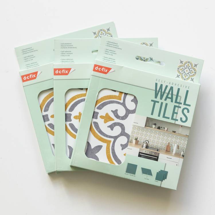 D-C-Fix Jamila Gold wall tiles 15cm x 15cm 3pk - British product