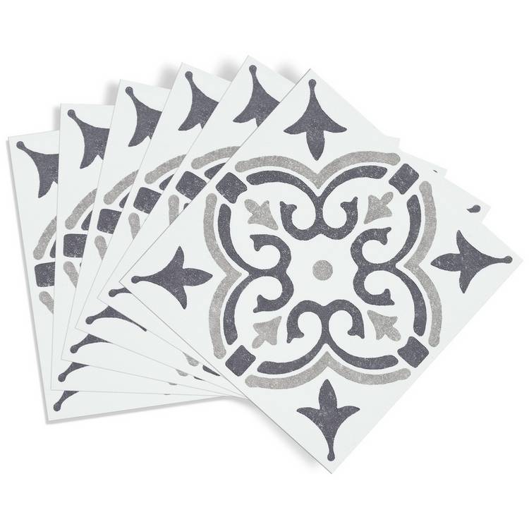 D-C-Fix Jamila Grey Peel & Stick Wall Tiles 15cm x 15cm 3 Pack - British product
