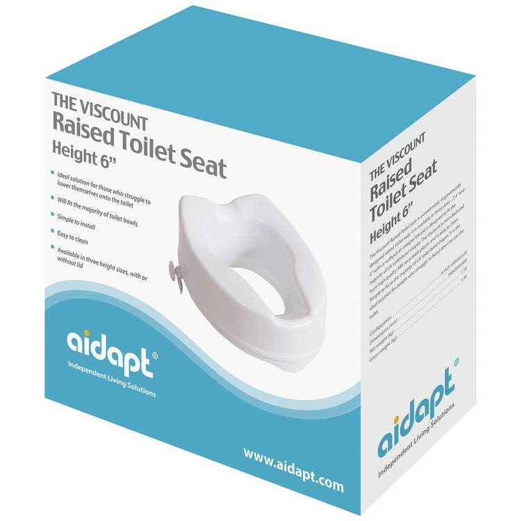 Aidapt raised toilet seat no lid - British brand