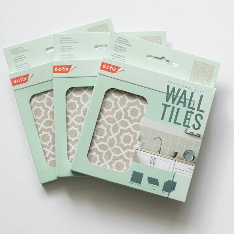 D-C-Fix Lina Beige peel and stick wall tiles - British product