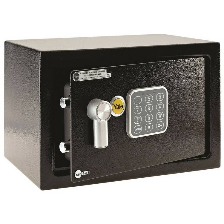 Yale small digital safe 31cm steel black - British product